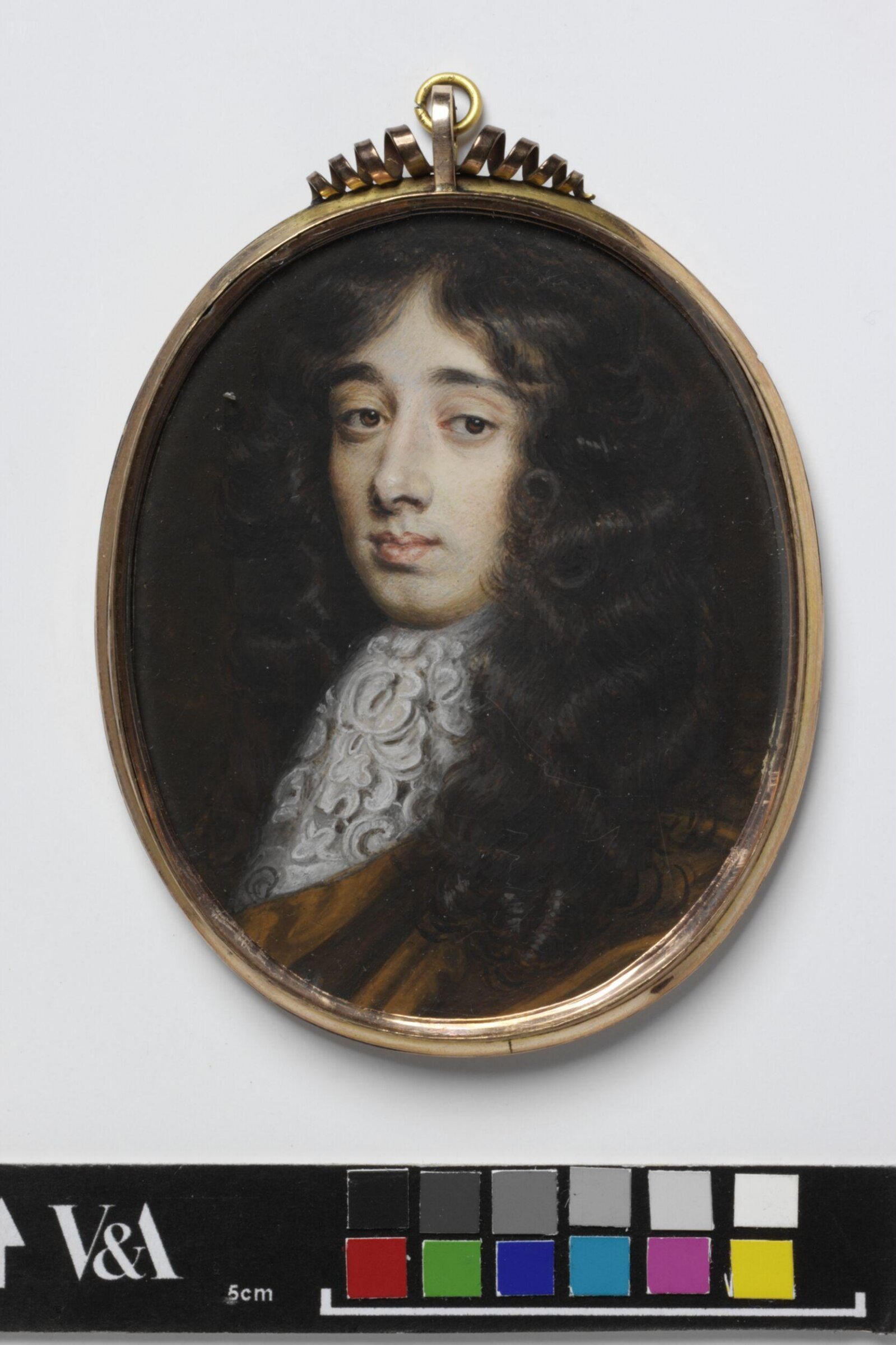 An Unknown Man, possibly James II as Duke of York, Richard Gibson, ca. 1670