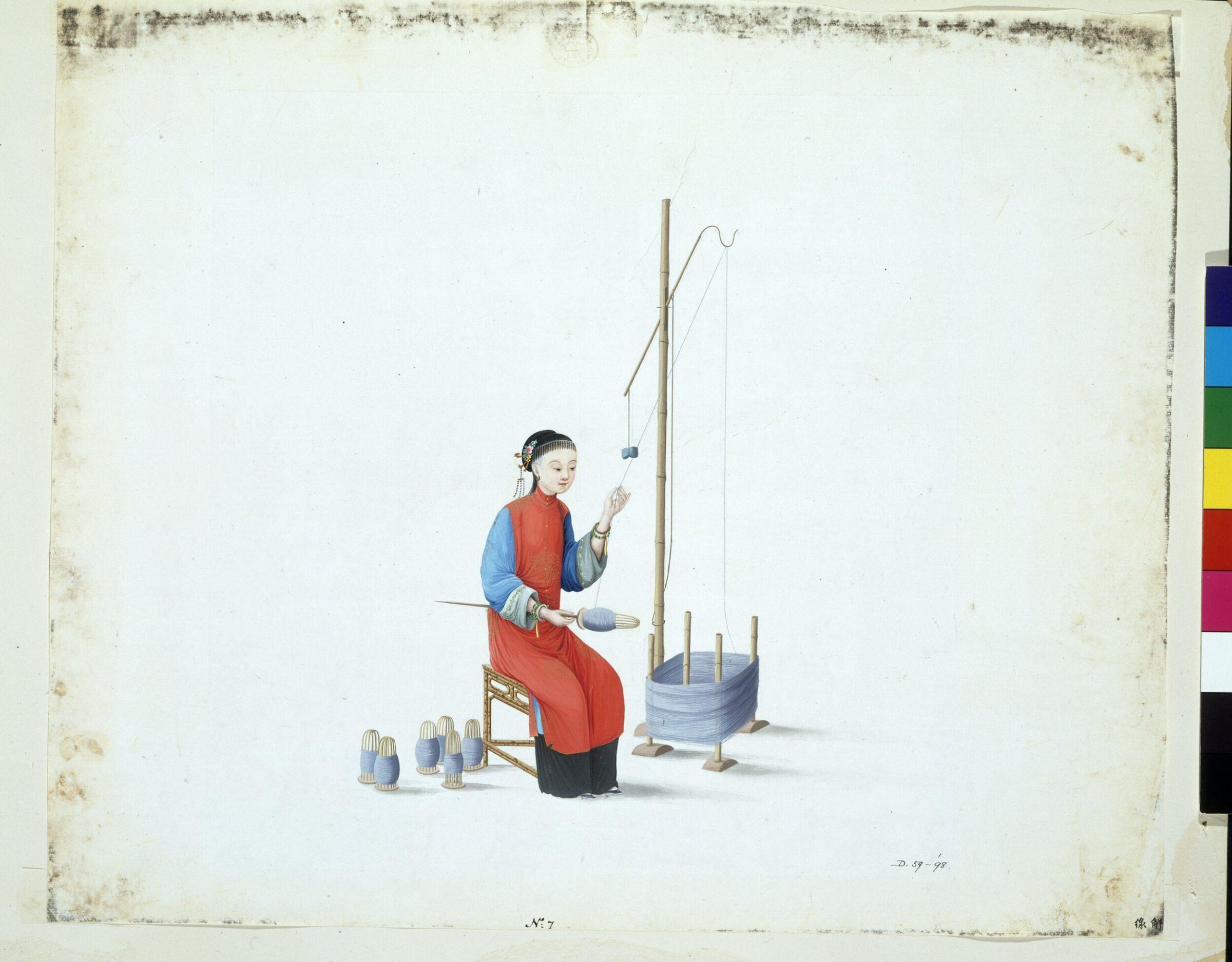 Woman Spooling, Puqua, ca. 1790