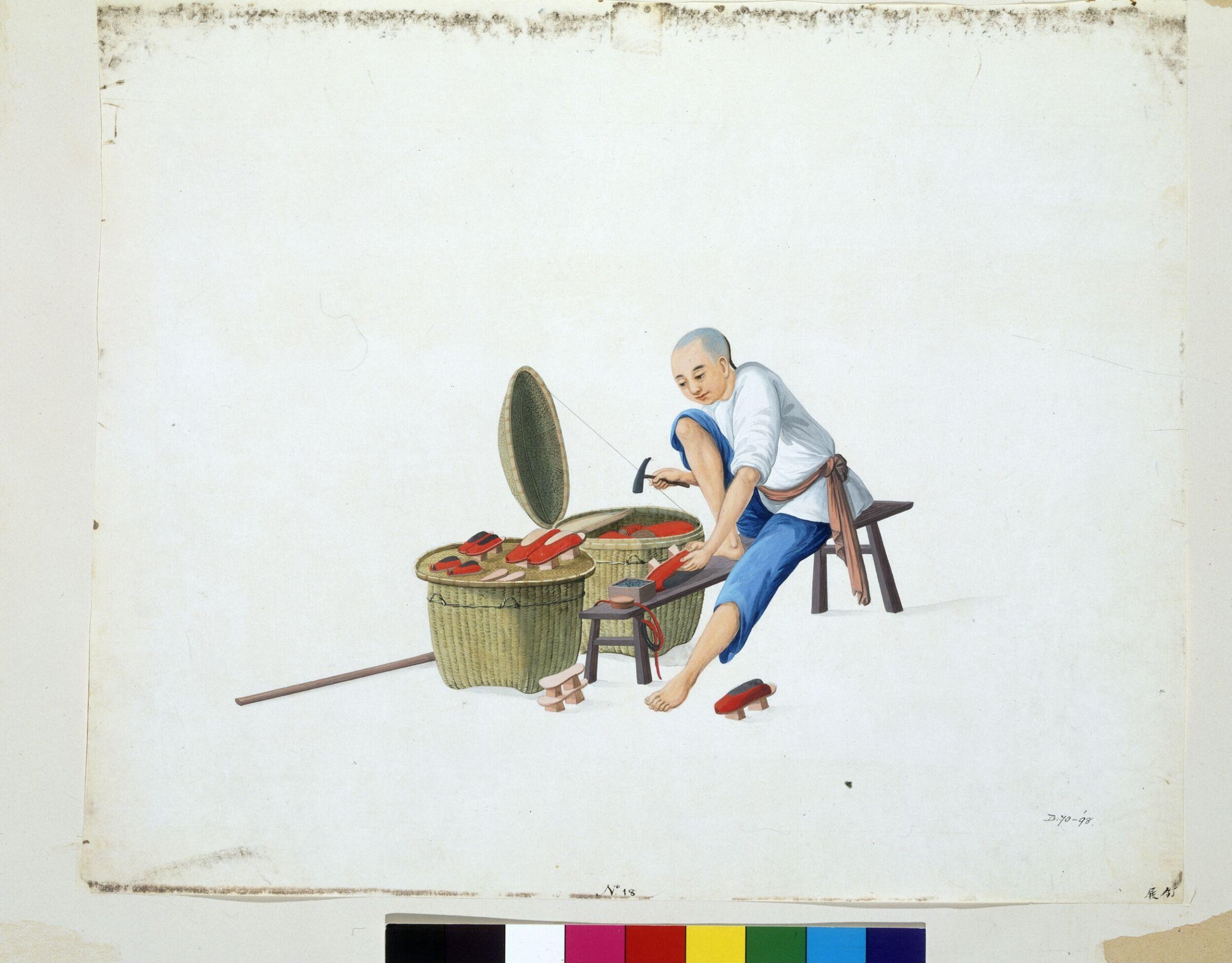 A Clog Maker, Puqua, ca. 1790