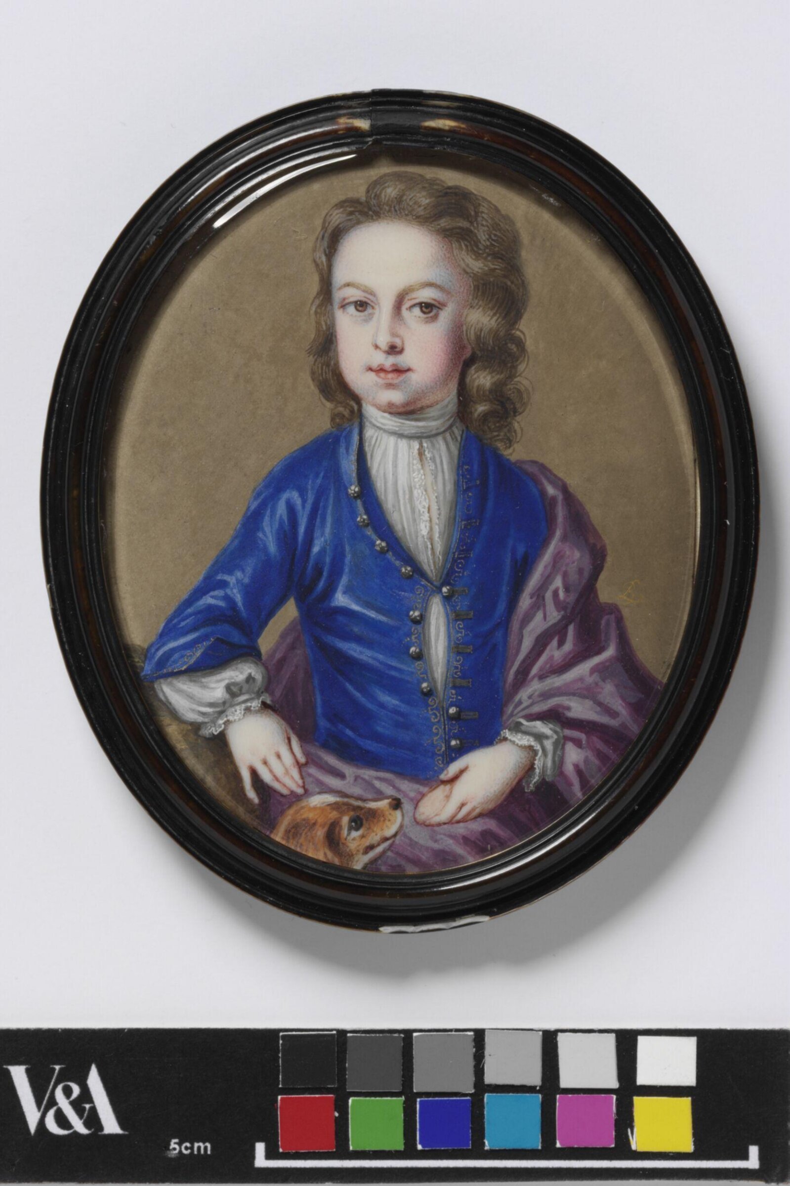 Portrait of a boy with a dog, said to be Master Weld, Bernard Lens, ca. 1720