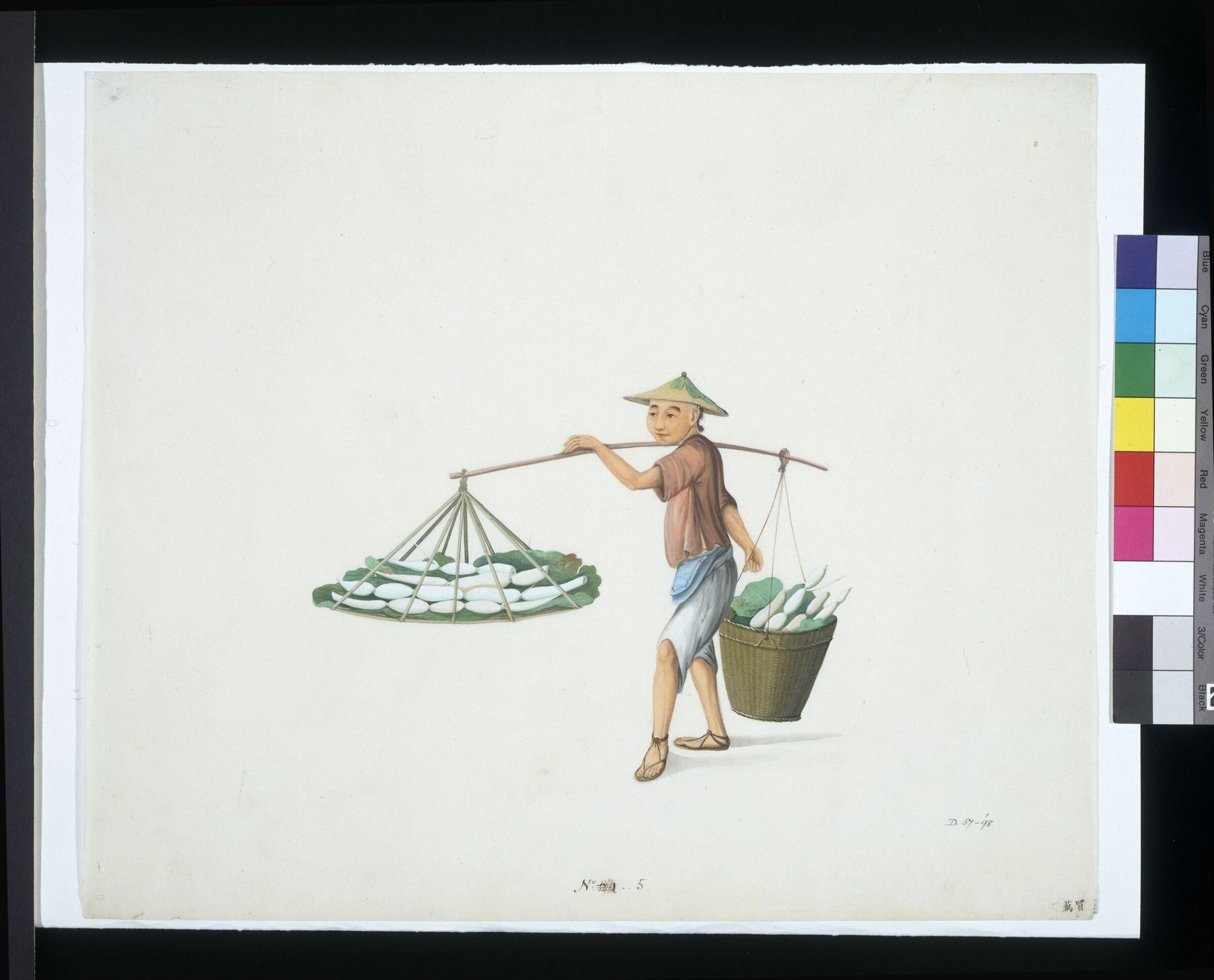 Man Selling Lotus Pods, Puqua, ca. 1790
