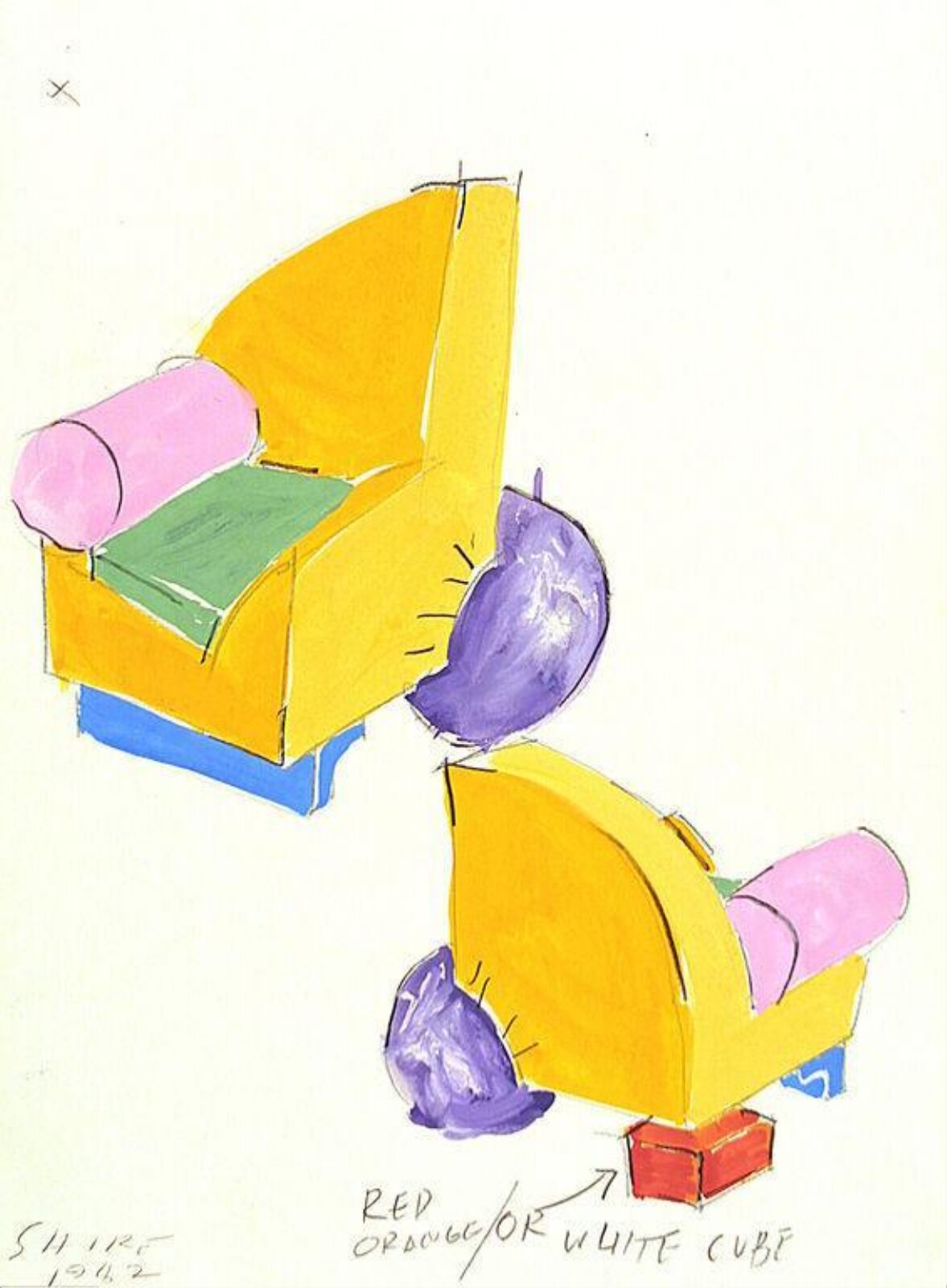 Bel Air armchair, Peter Shire, January 1982 to December 1982