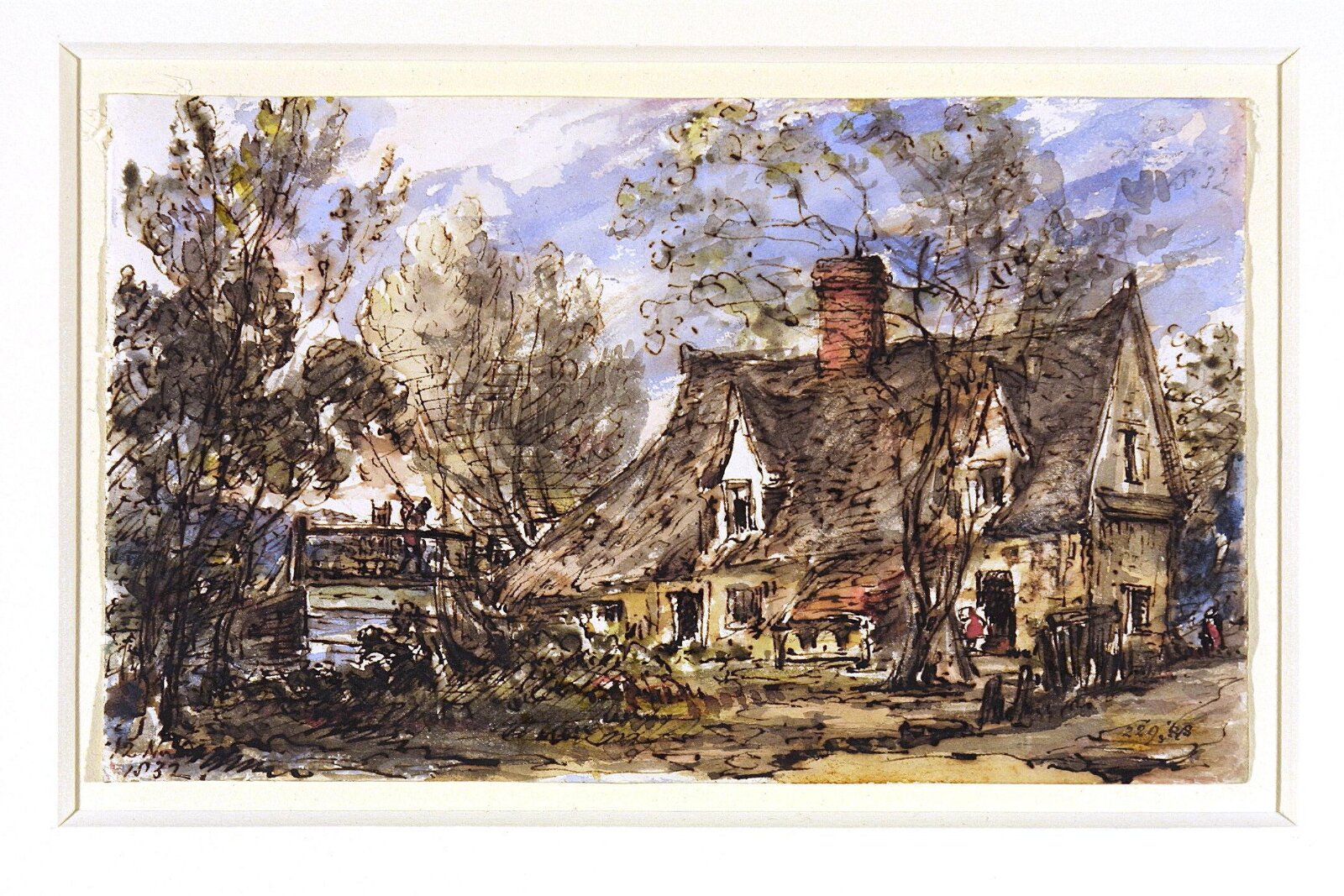Bridge Cottage, Flatford, John Constable, 12/11/1832