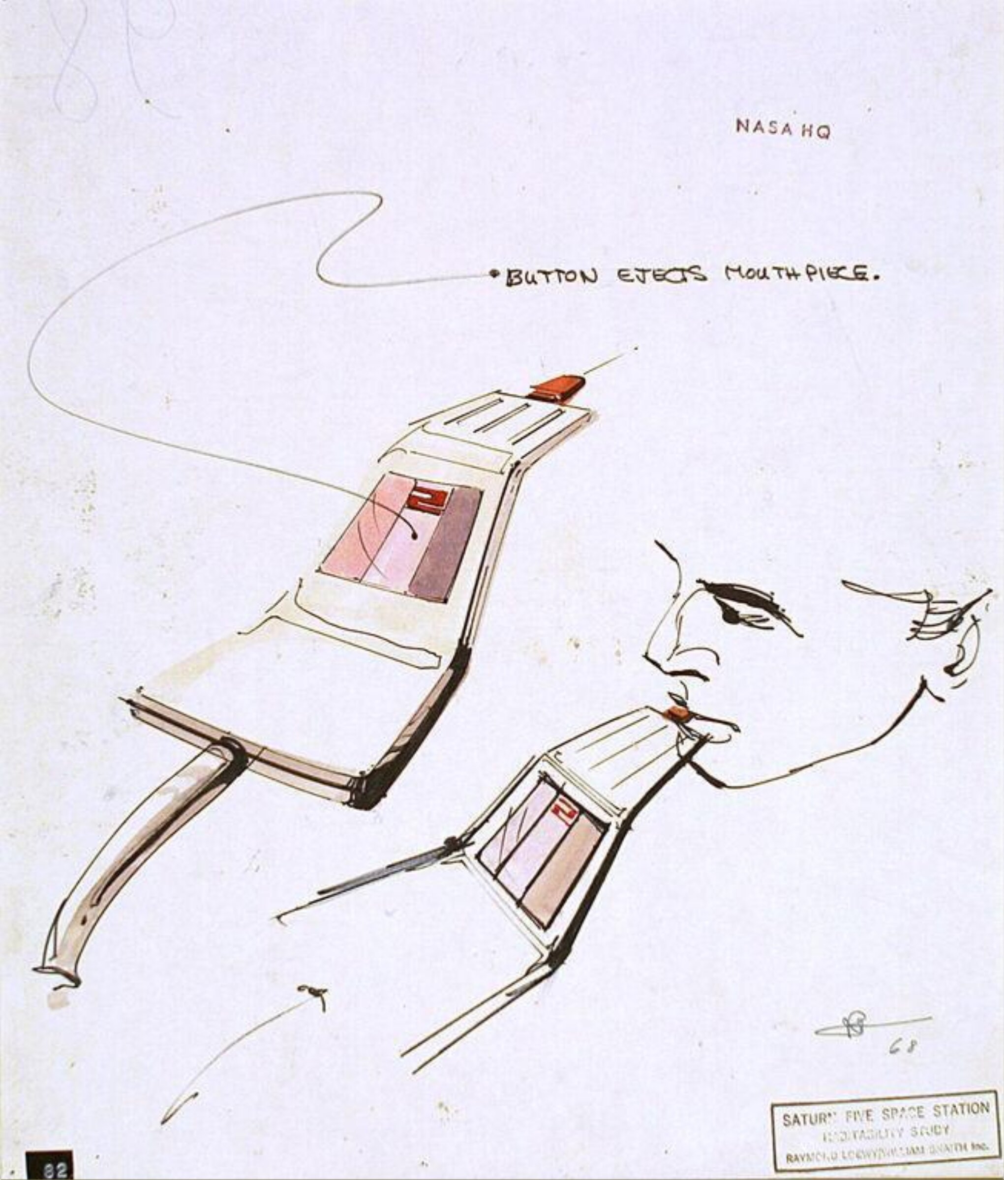 Drinking/eating aid, Raymond Fernand Loewy, January 1968 to December 1968