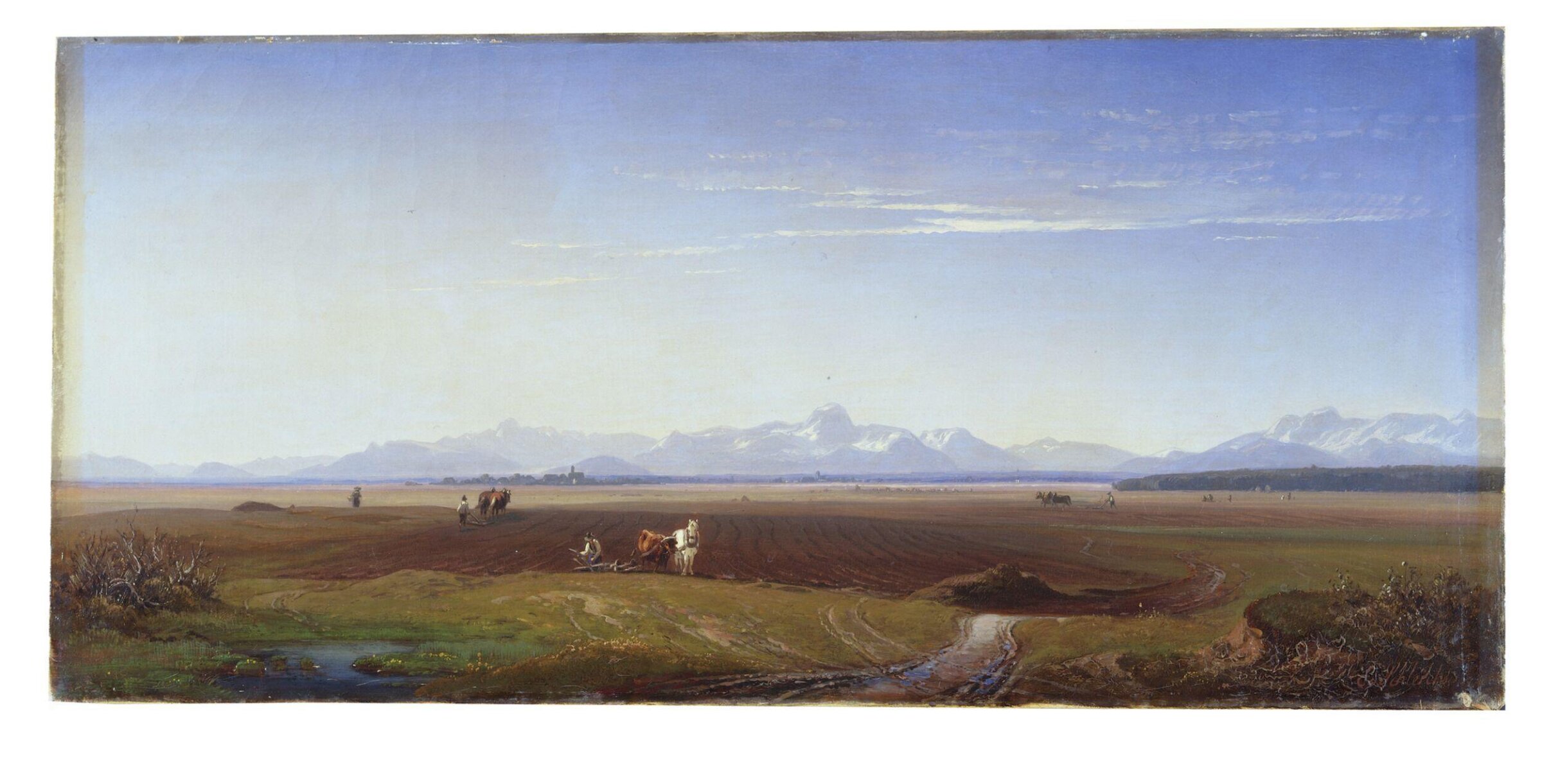 Ploughing in Bavaria, Eduard Schleich, ca. 1851