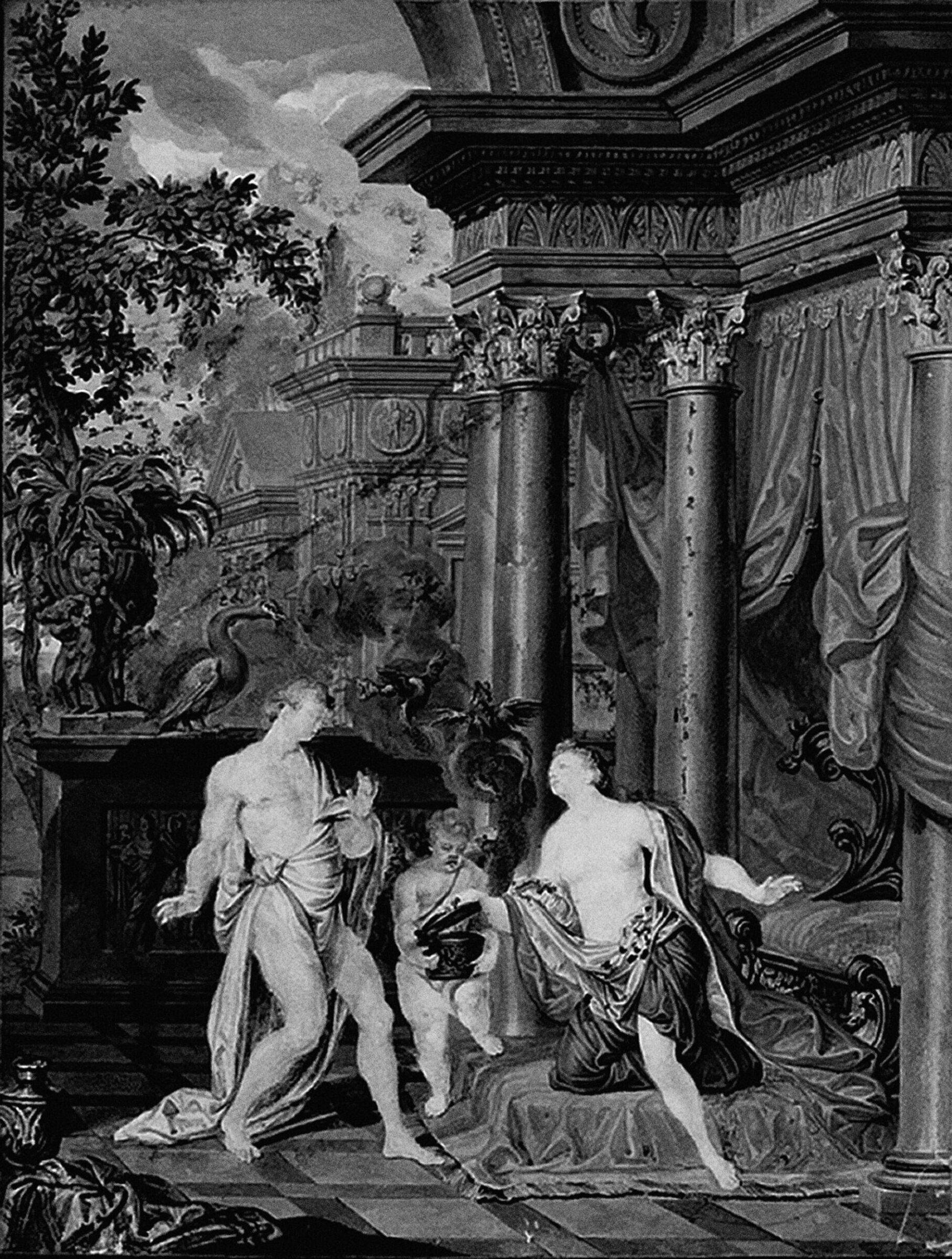 Miniature depicting Pandora opening the box, Richard van Orley, 1692