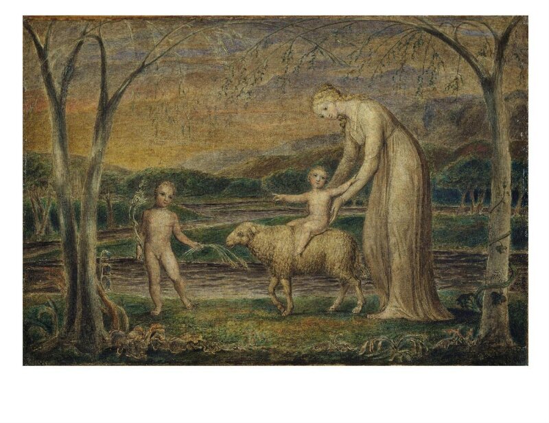 Our Lady with the Infant Jesus Riding on a Lamb with St John