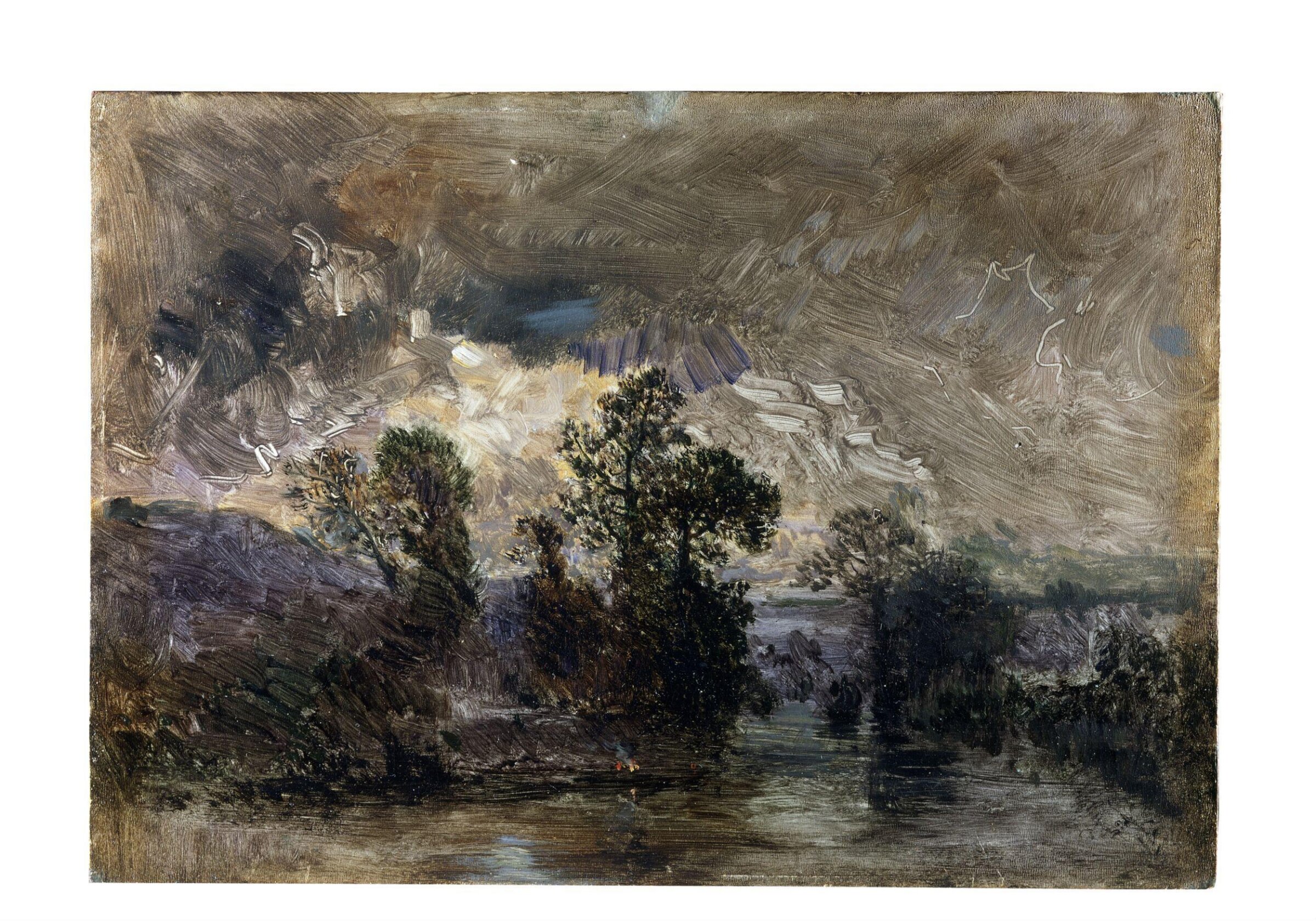 Landscape with a Stormy Sky, Pierre-Etienne-Théodore Rousseau, ca. 1842