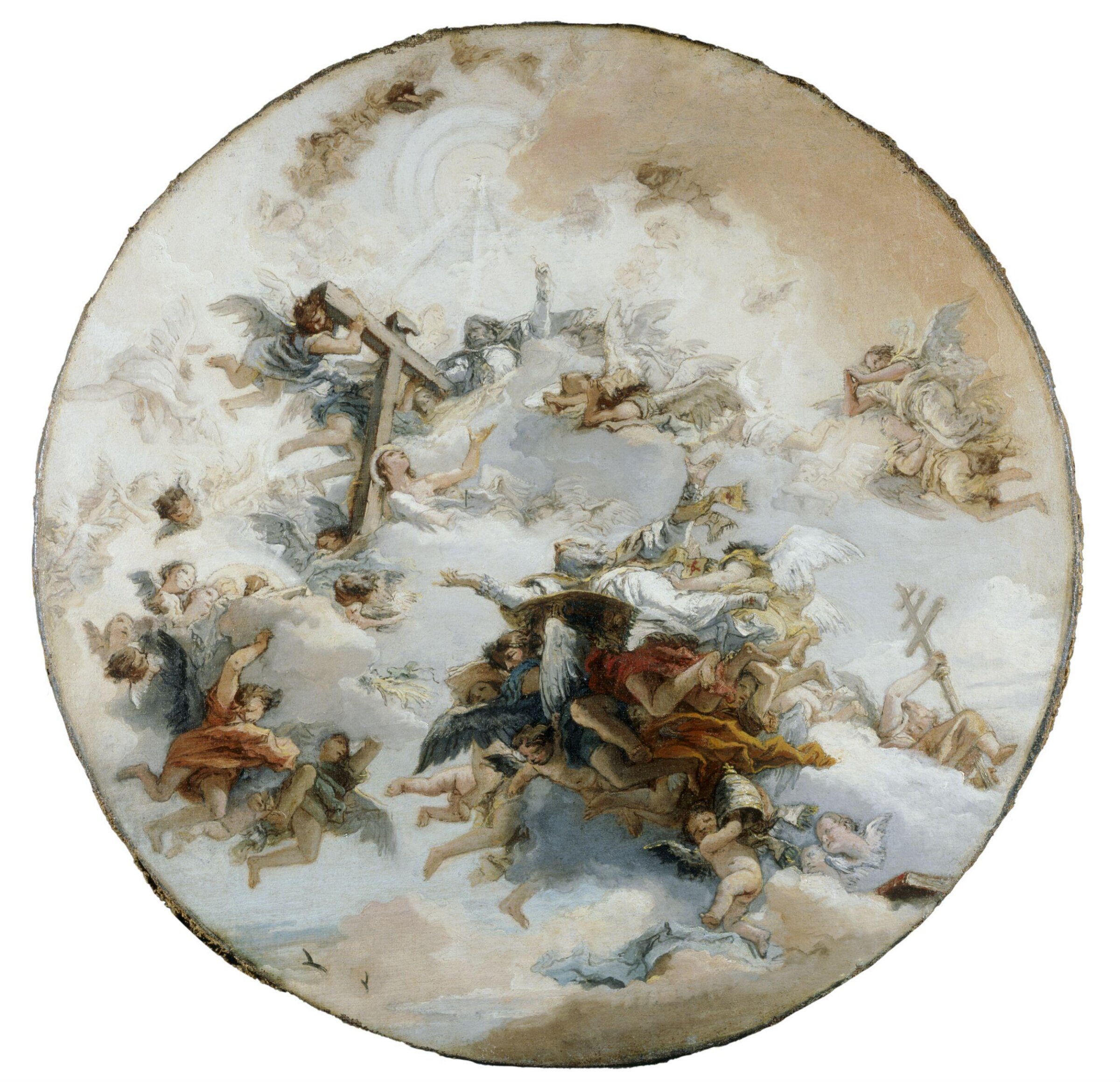 St Leo in Glory (sketch for the ceiling of the church of San Lio, Venice), Domenico Tiepolo, 1783-1784