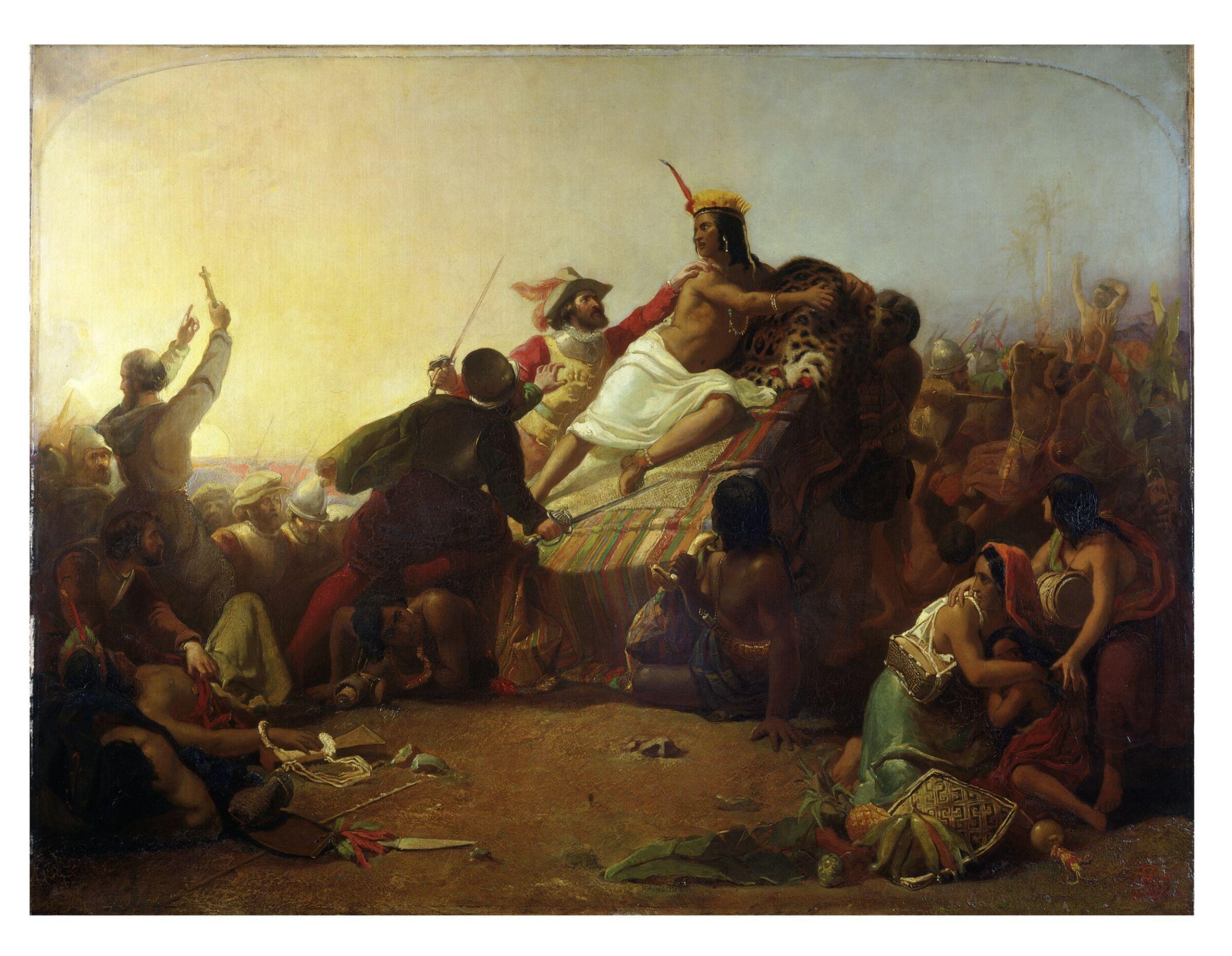 Pizarro Seizing the Inca of Peru, John Everett Millais, 1846