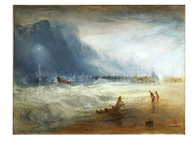 Life-Boat and Manby Apparatus Going Off to a Stranded Vessel Making Signal (Blue Lights) of Distress