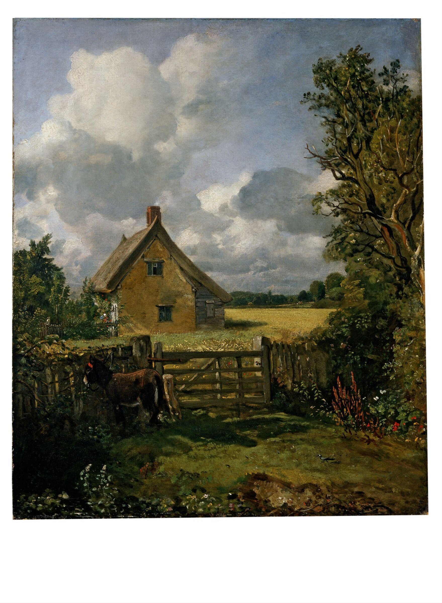 The Cottage in a Cornfield, John Constable, ca. 1817-ca.1833