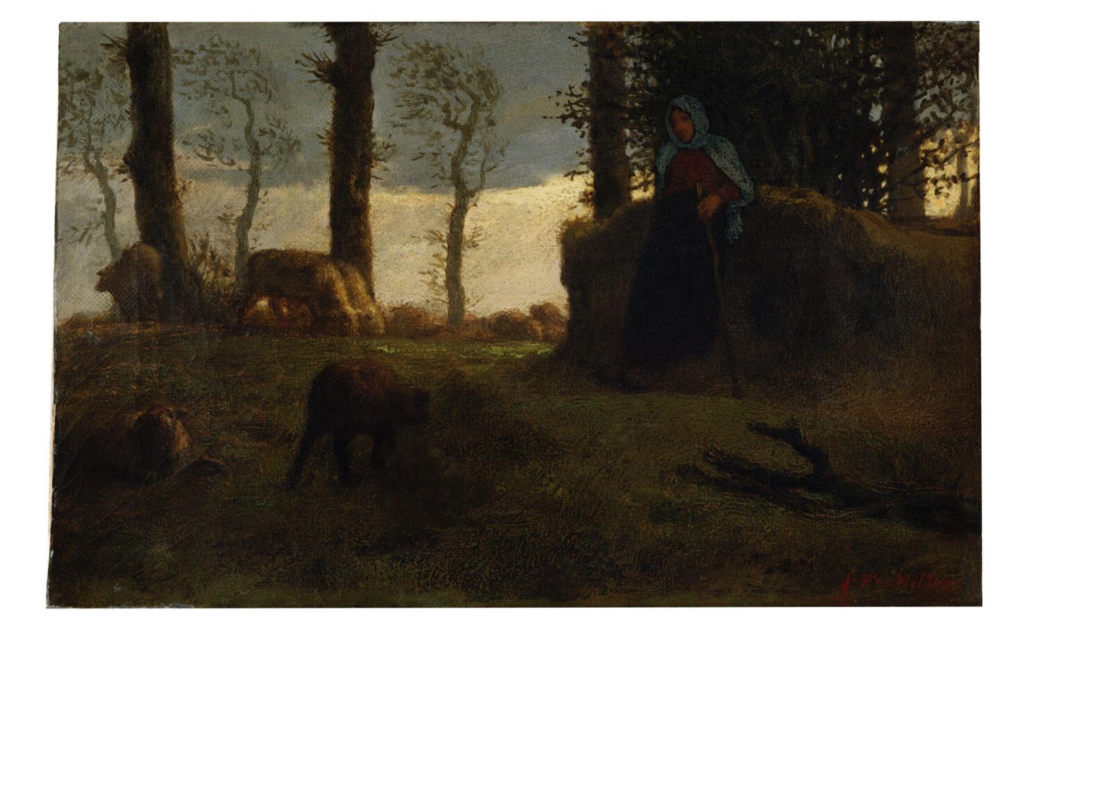 The Shepherdess, Jean-François Millet, 1850-1852