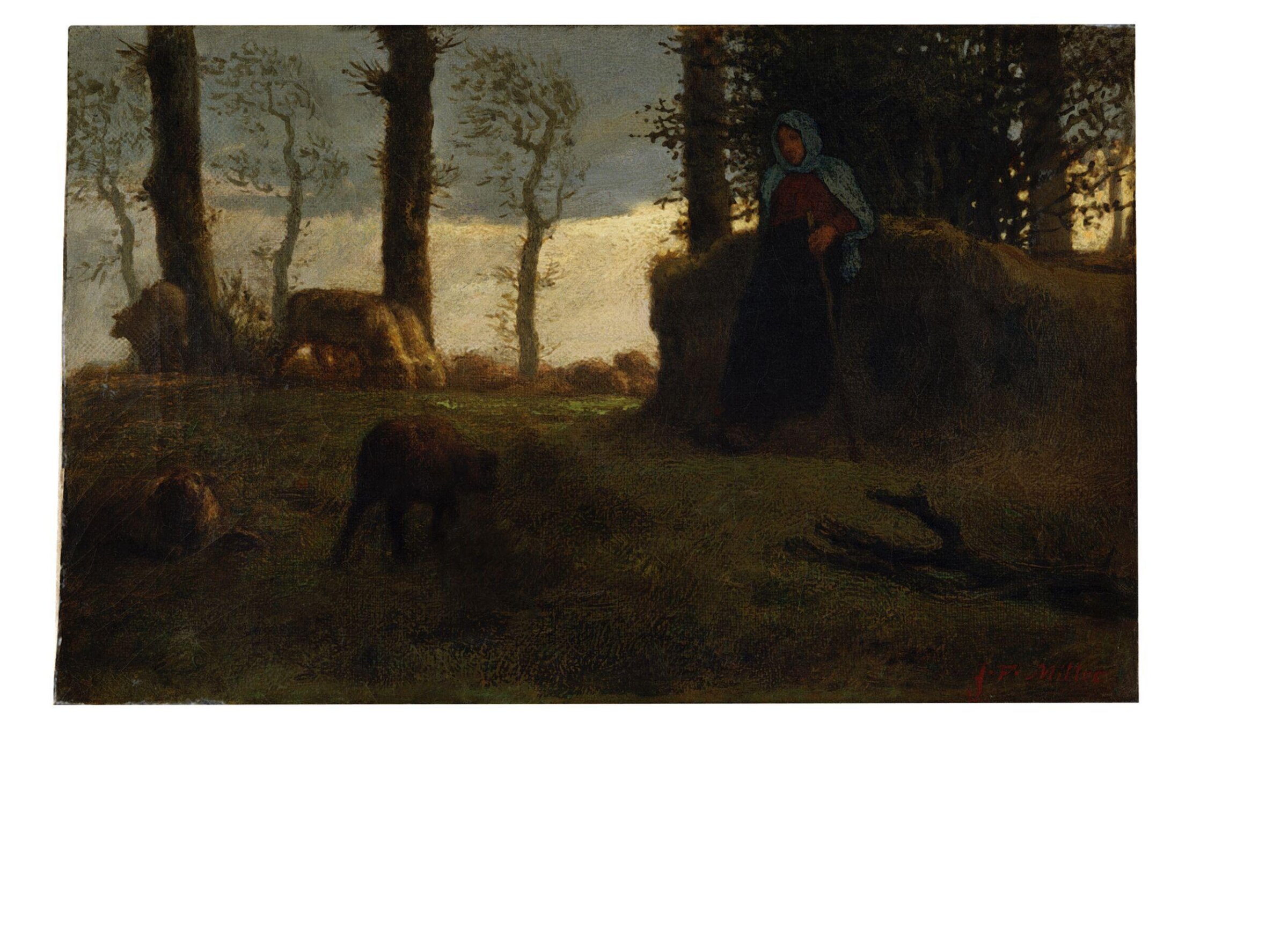 The Shepherdess, Jean-François Millet, 1850-1852