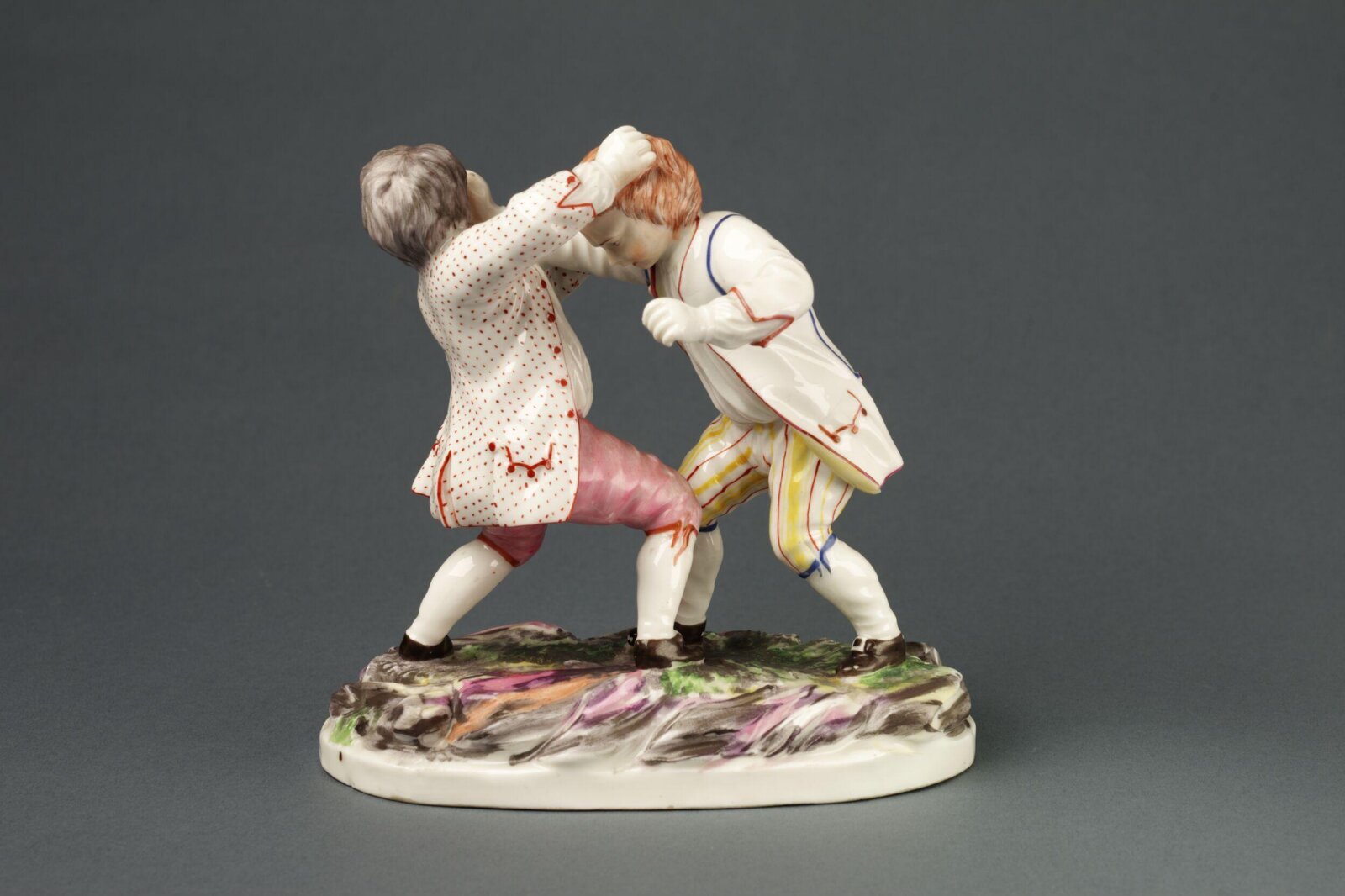 Two boys fighting, Boissettes porcelain factory, ca. 1778-1785