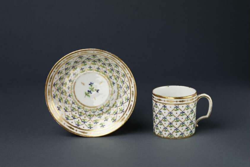 Cup and saucer (ca. 1779-1789) by Adolf le Comte