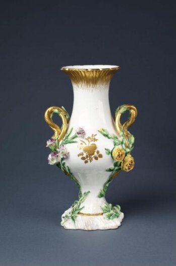 Vase Duplessis à fleurs balustre rocaille