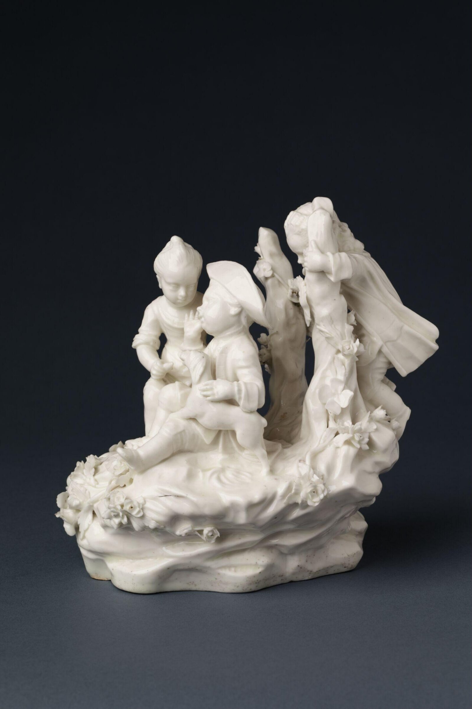 Children playing, representing jealousy, friendship and love, Tournai porcelain factory, ca. 1760-ca. 1765