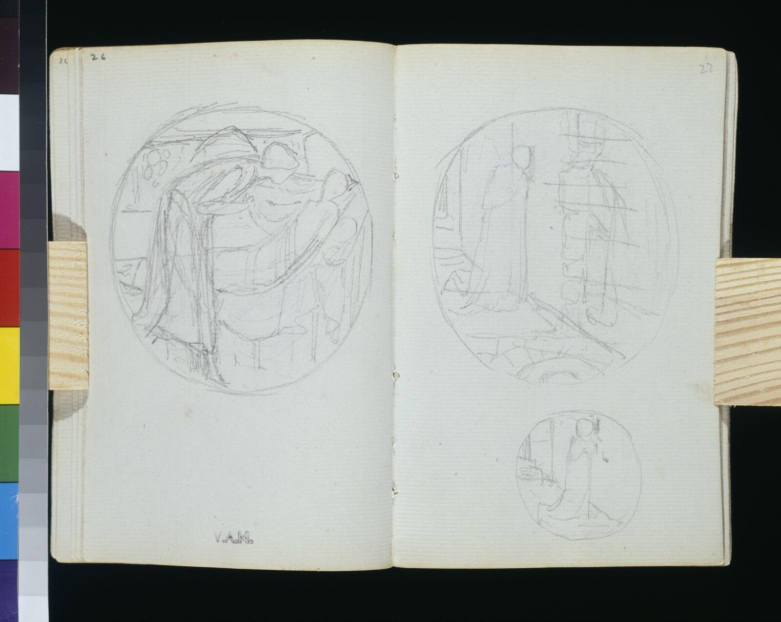 Designs for a brooch, Edward Coley Burne Jones, ca. 1883