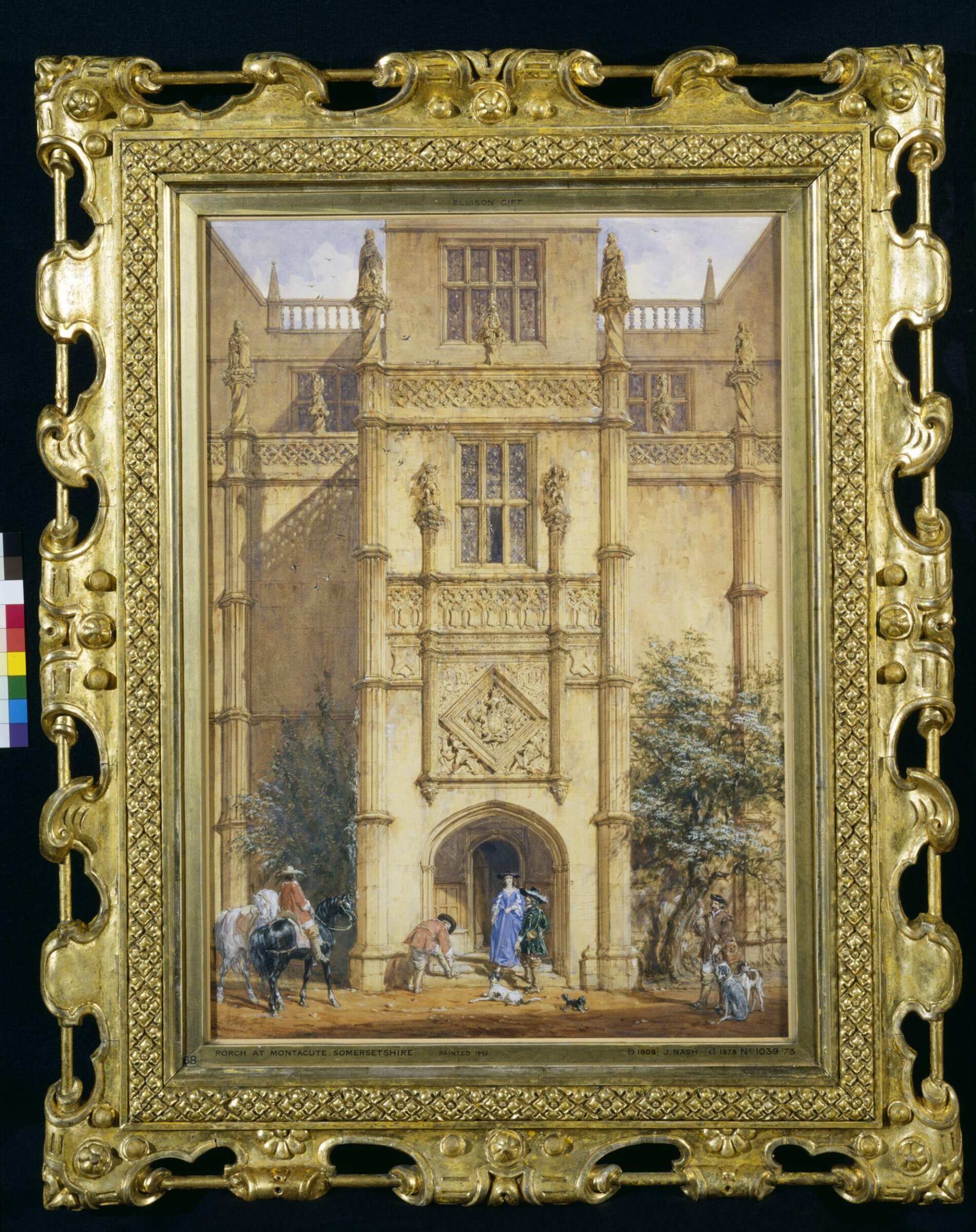 The Porch at Montacute House, Somerset, Joseph Nash, 1842