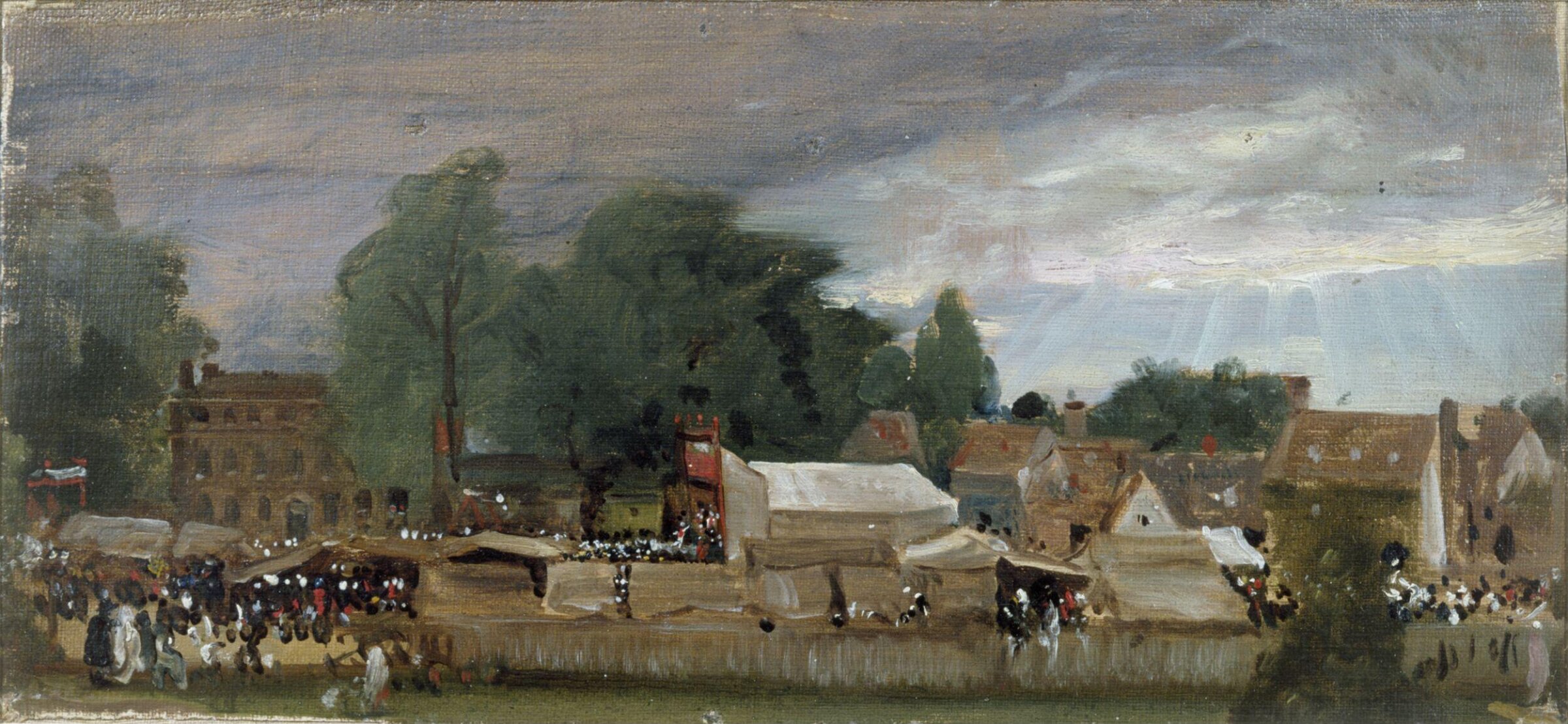 A Village Fair, probably at East Bergholt, John Constable, July 1811