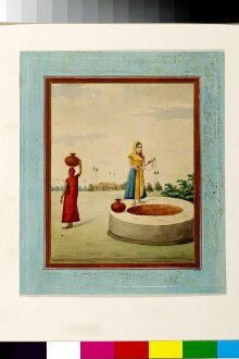 A woman drawing water from a well. thumbnail 1