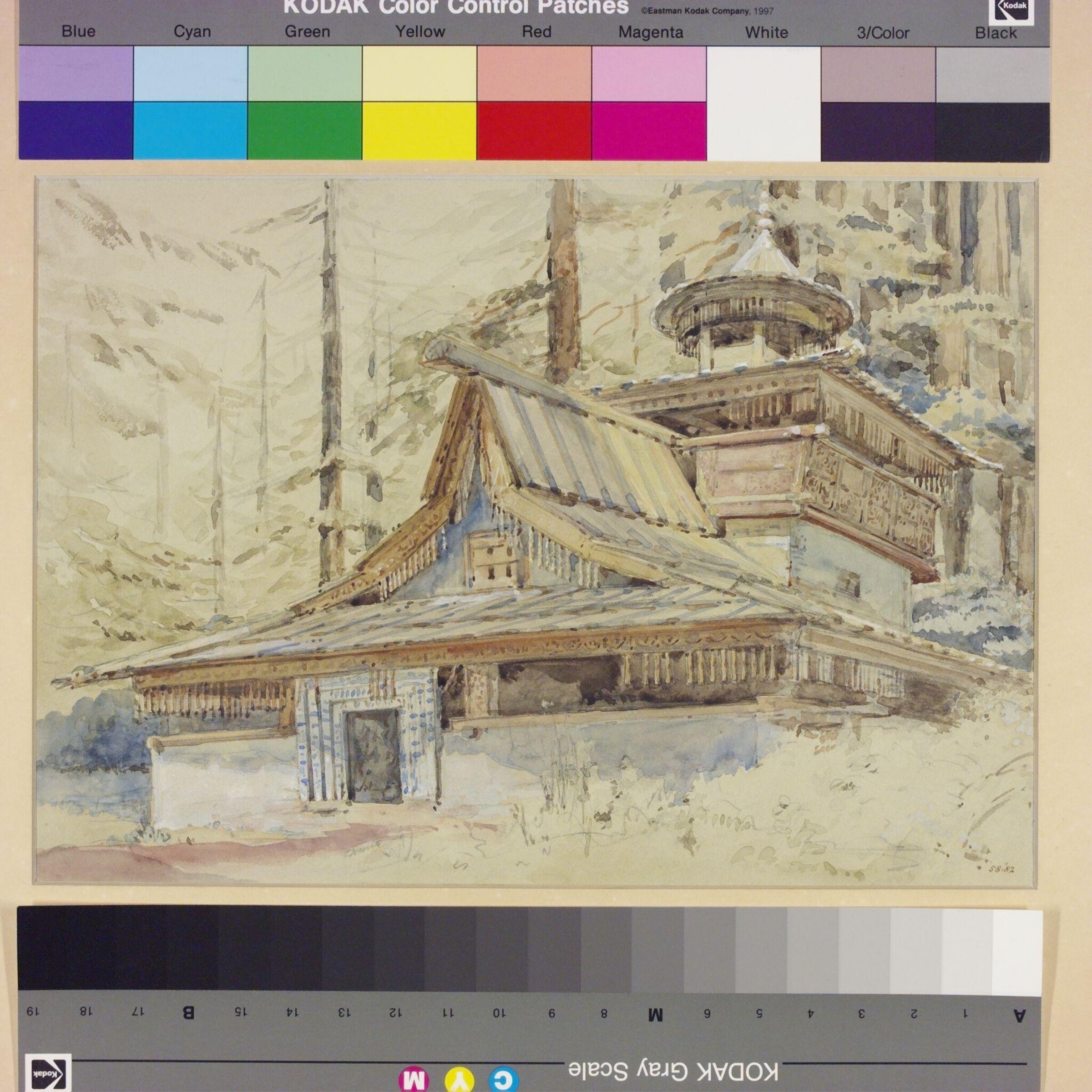 A Hindu temple near the waterfall at Simla, William Carpenter, 08/1853-11/1853