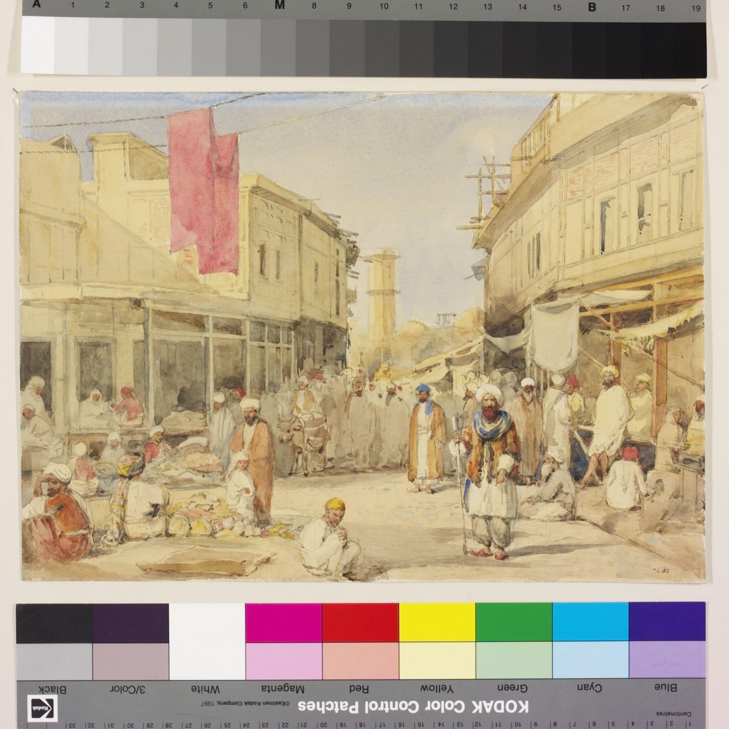 Street scene in Peshawar, William Carpenter, 01/1855