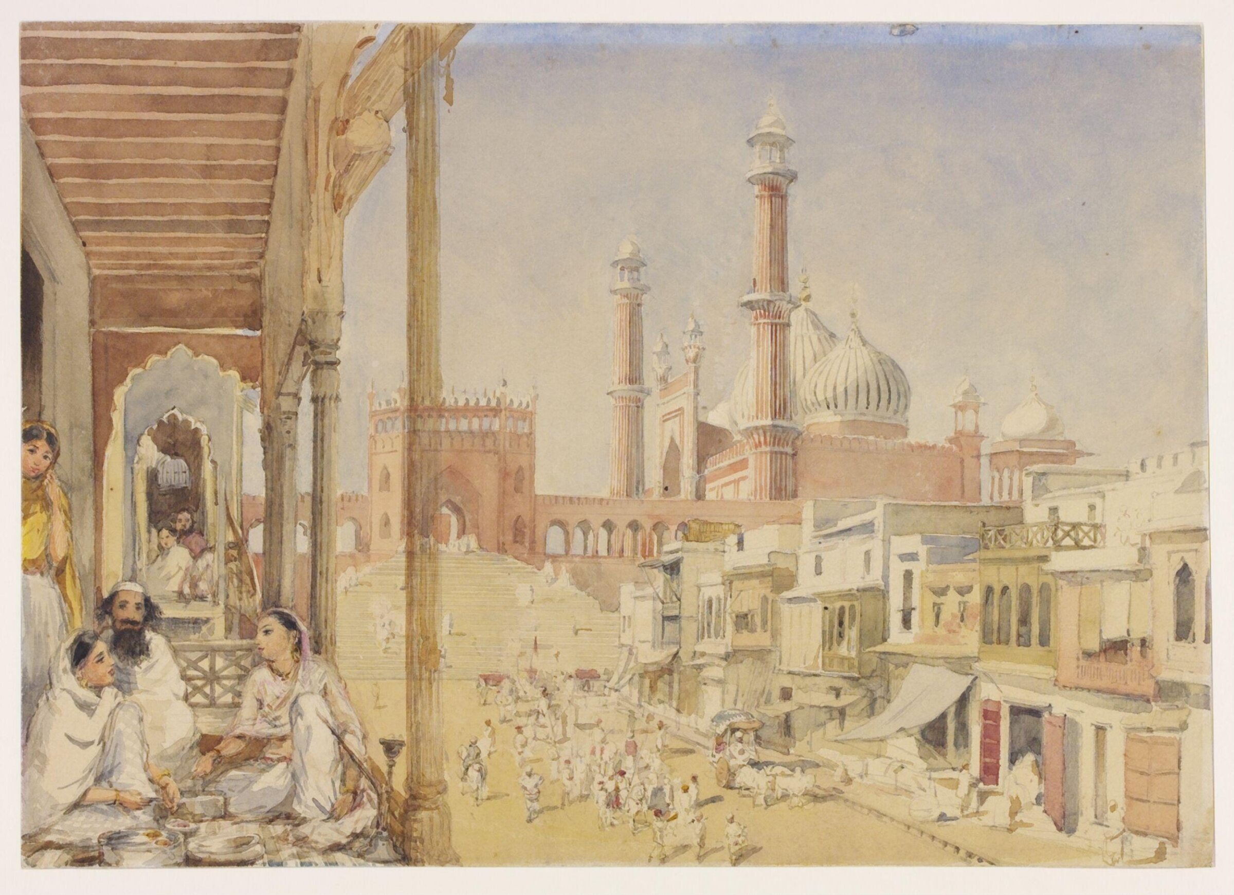 View of the Jami Masjid, Delhi, William Carpenter, possibly 08/1852