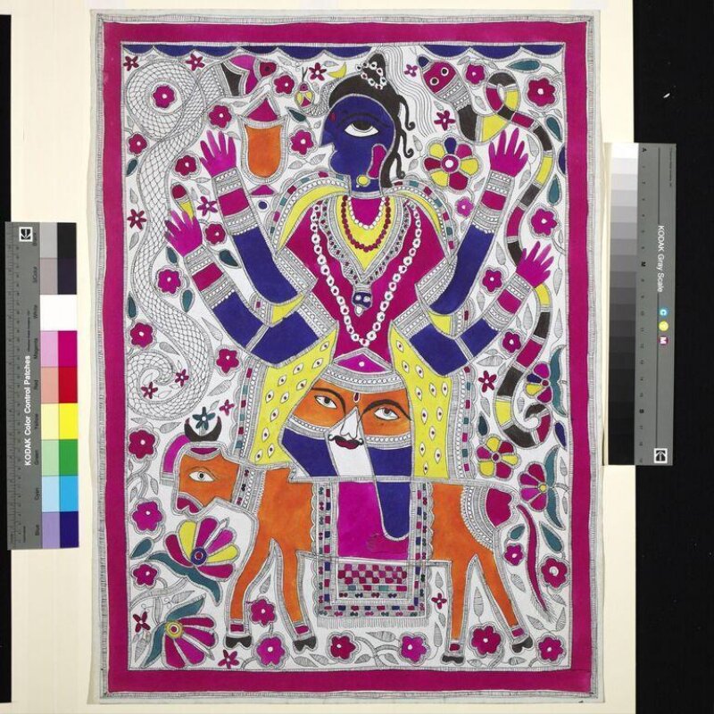 Shiva riding on Nandi 