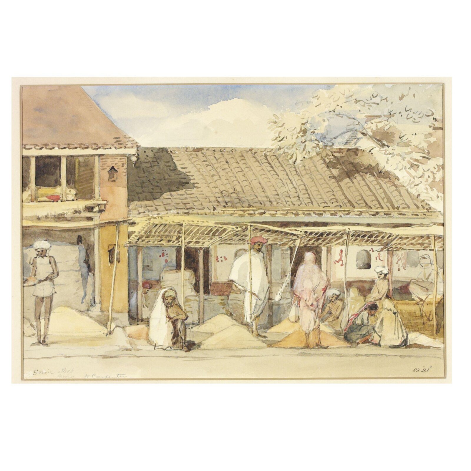 Grain Shop Poona, William Carpenter, probably 07/1850