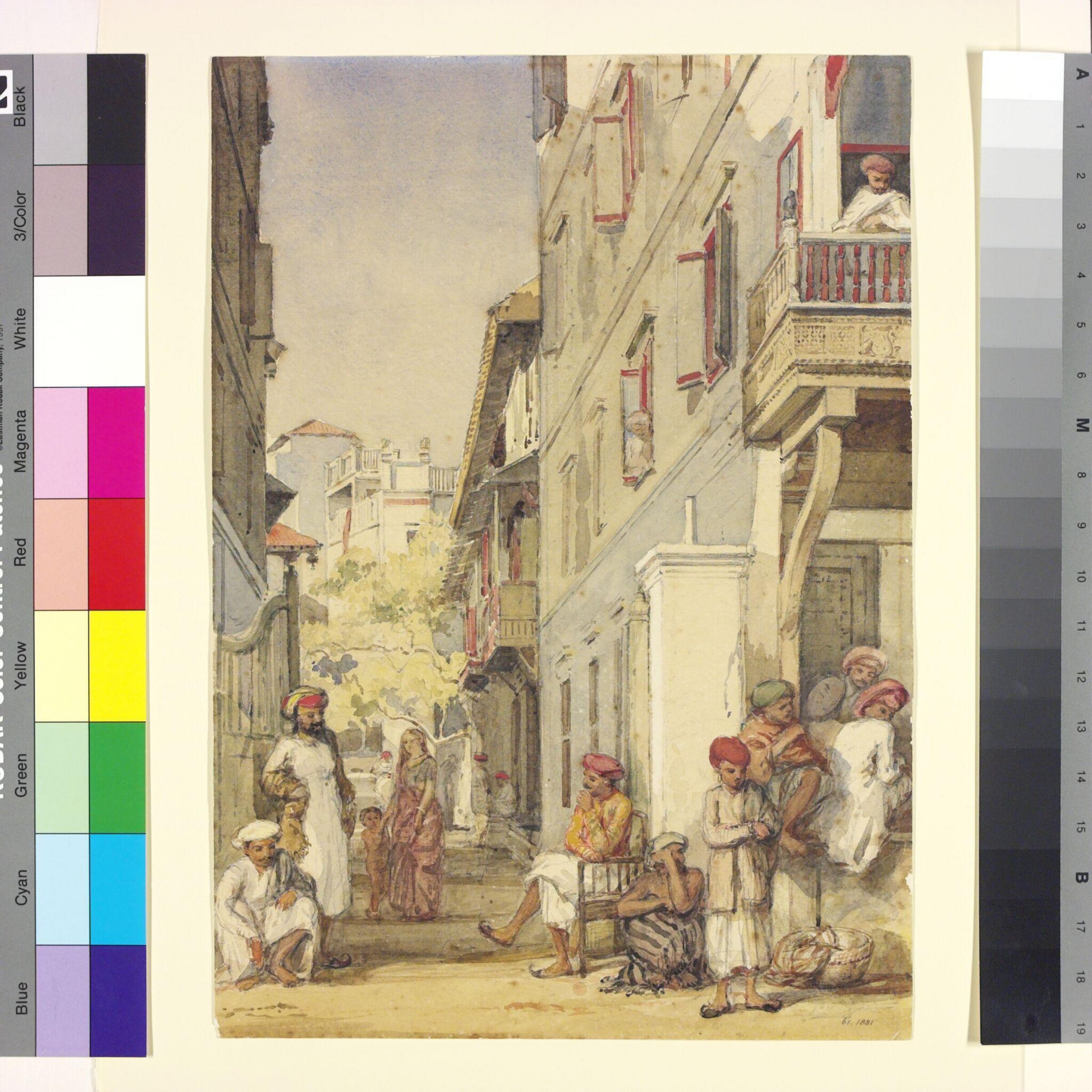 A street in Bombay; Ram Lals house, William Carpenter, 12/1850 or 01/1851