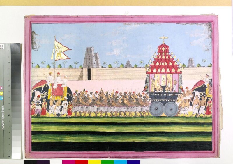 Procession with festival car