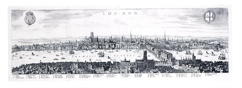 View of London looking over Southwark to the North (1638) par Caspar Merian