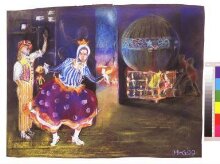 Sedov and Zoubarov about to perform their comedic balloon aerialist act with the Moscow State Circus, UK tour, 1998-2000 thumbnail 1