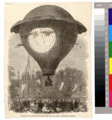 Ascent of M. Godard's Montgolfier Balloon From Cremorne Gardens thumbnail 1