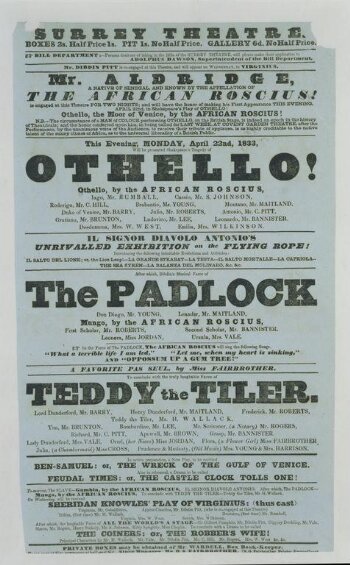 Ira Aldridge in 'Othello'