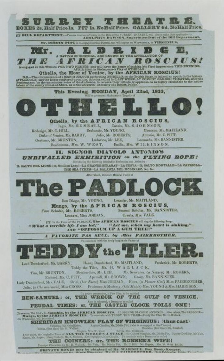 Ira Aldridge in 'Othello' top image