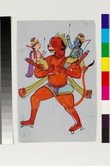 Hanuman carrying Rama and Lakshmana thumbnail 1