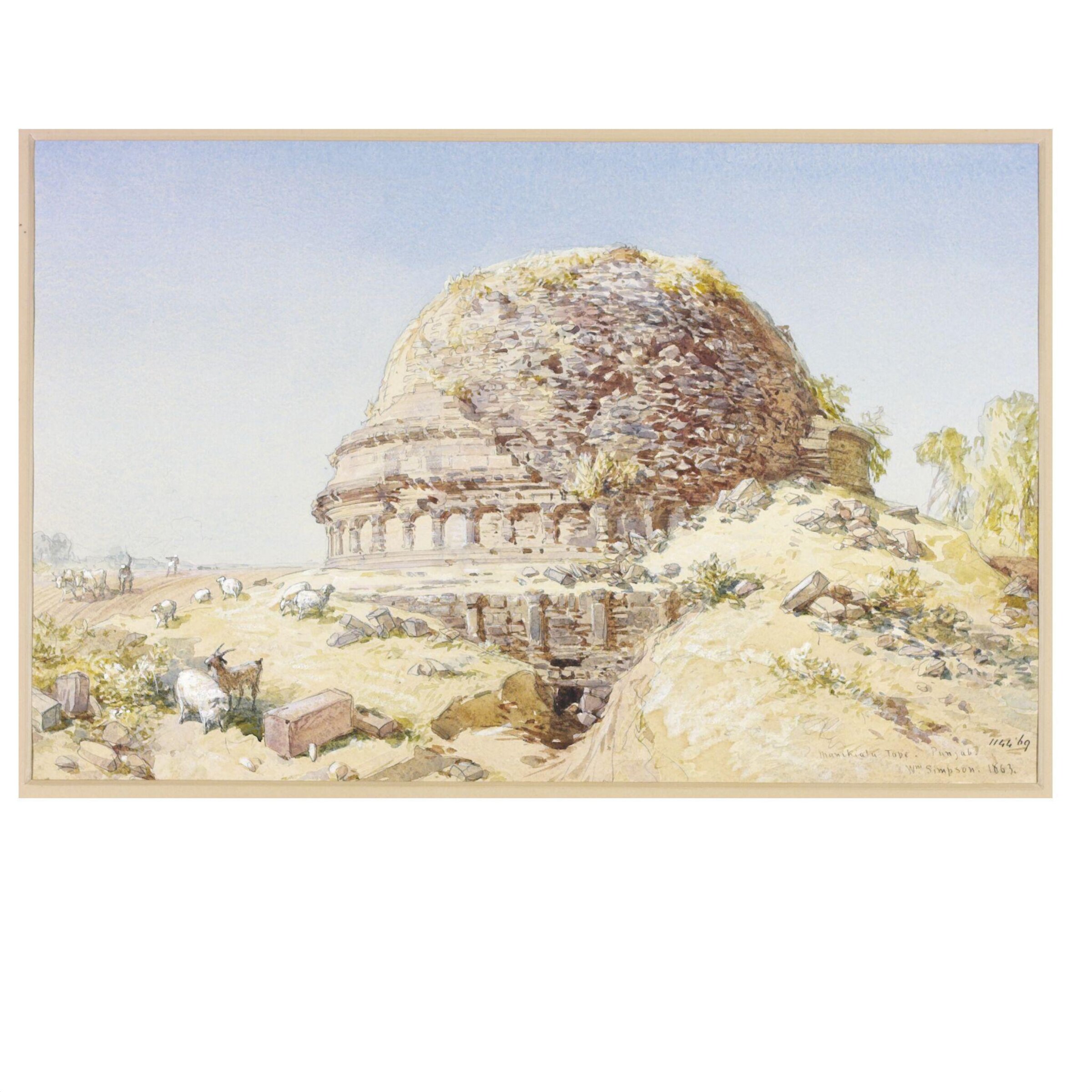 A Buddhist Stupa in Manikiala, William Simpson, 1863