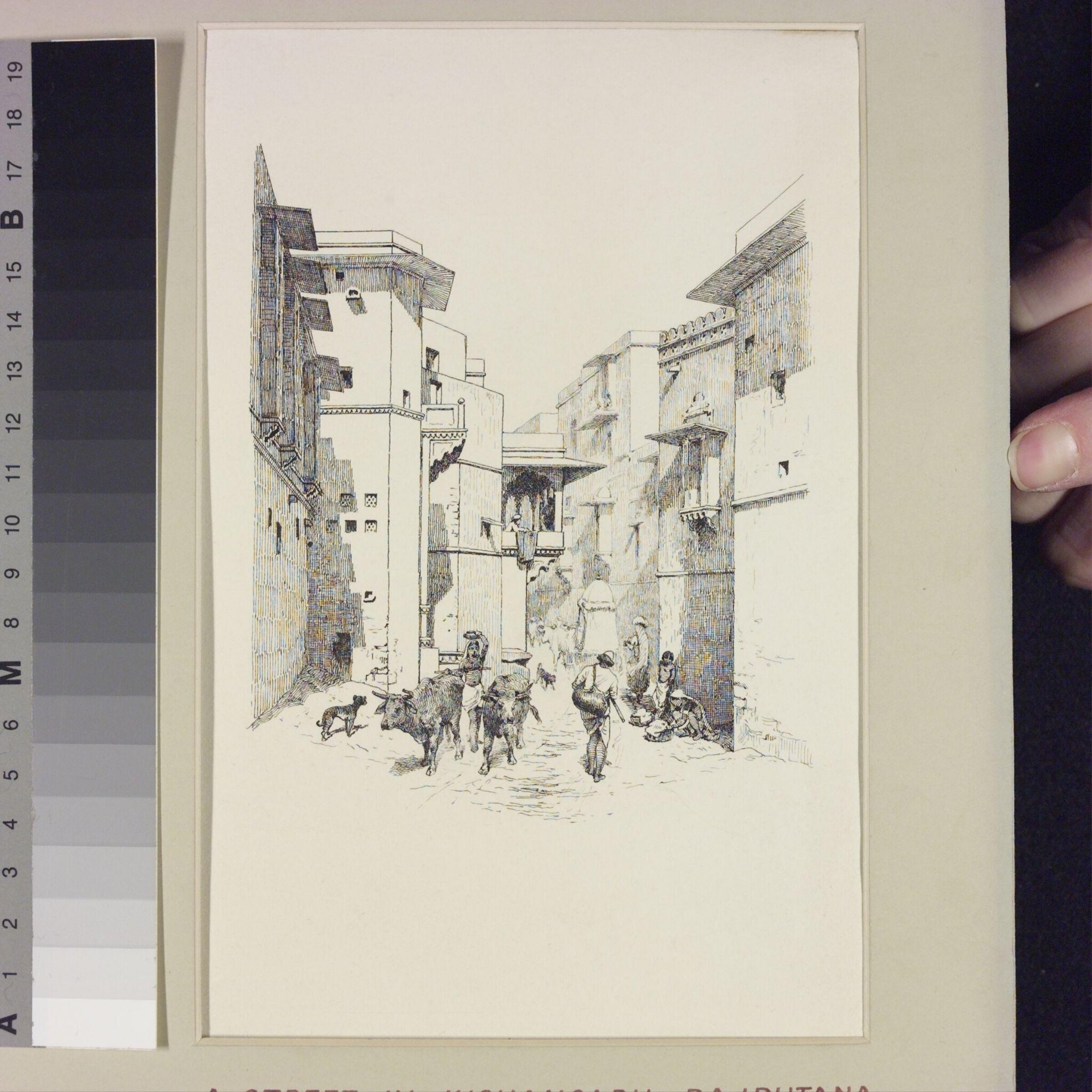 Street scene in Kishangarh, Rajasthan, Frederick William Alexander De Fabeck, ca. 1860 - ca. 1890