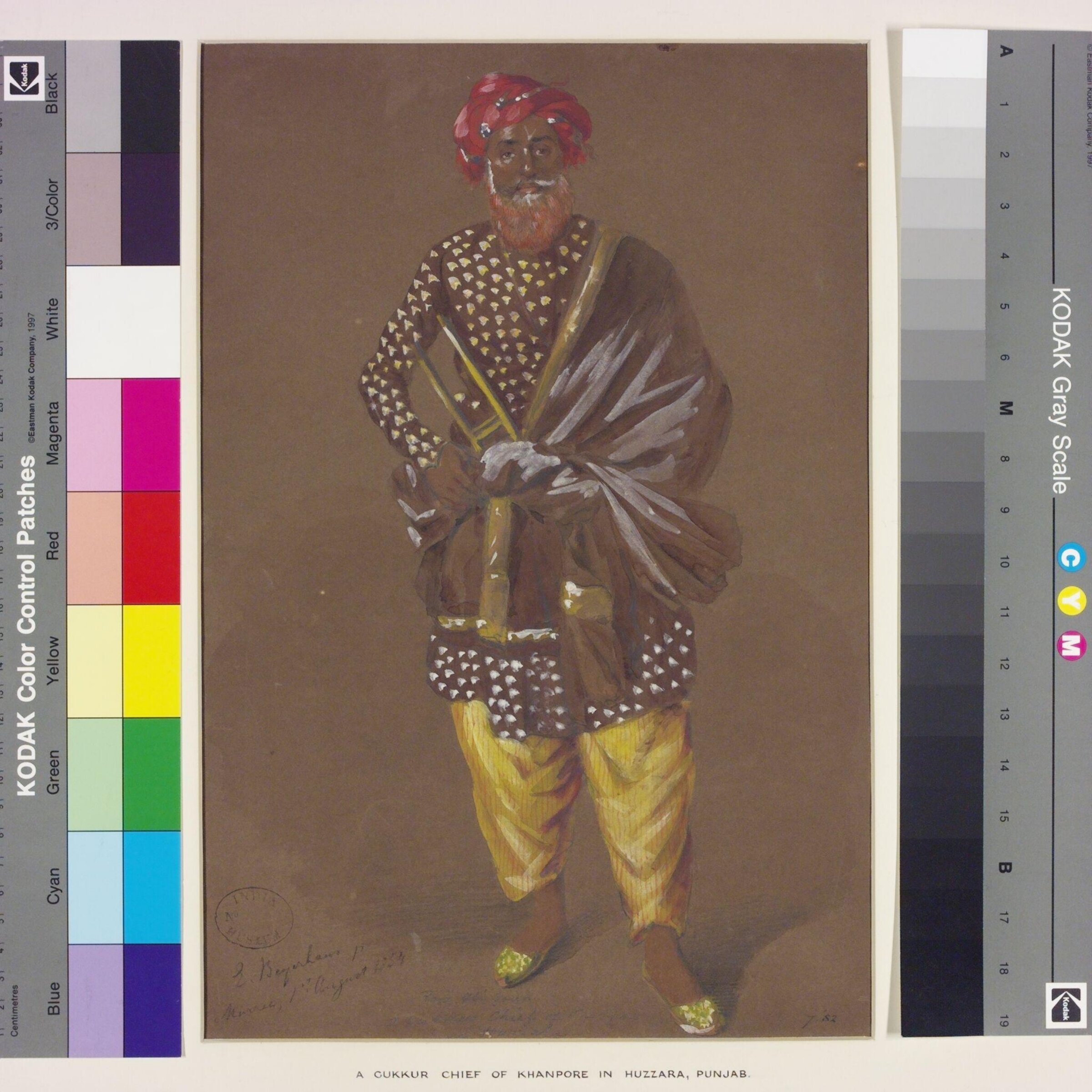Rajah Ali Gour, a Gukkur chief of Khanpore in Huzzara, E. Beyerhaus, 1854