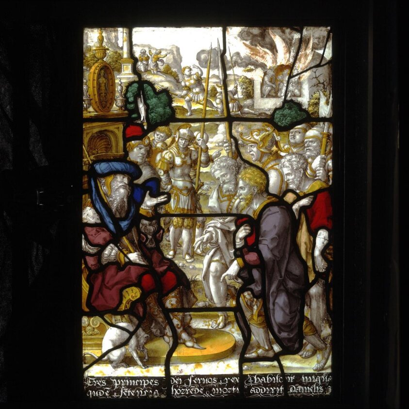 Shadrach, Meshach and Abednego before Nebuchadnezzar (ca. 1530-40) by Dirck Vellert