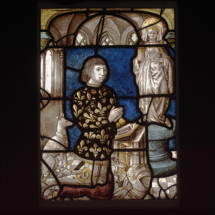A Kneeling donor before a statue of Saint Mary Magdalene top image