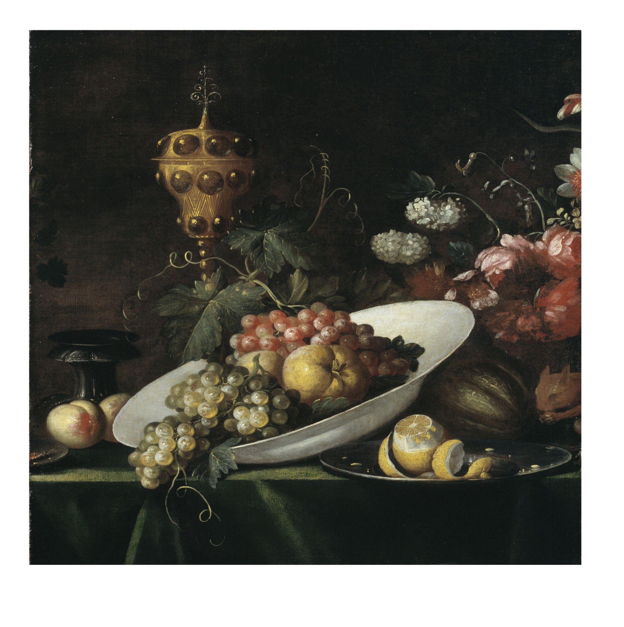 Fruit piece, with covered gilt goblet, Willem Kalf, 18th century