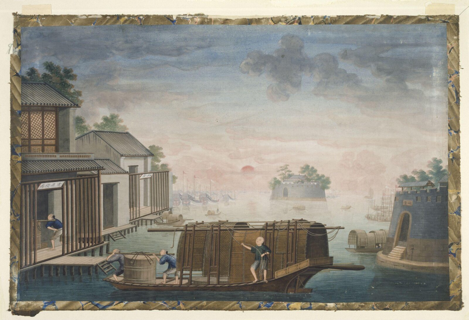 Porcelain Arriving at Canton Warehouse, 1770-1790