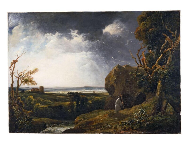 Landscape with Lightning and a Hermit