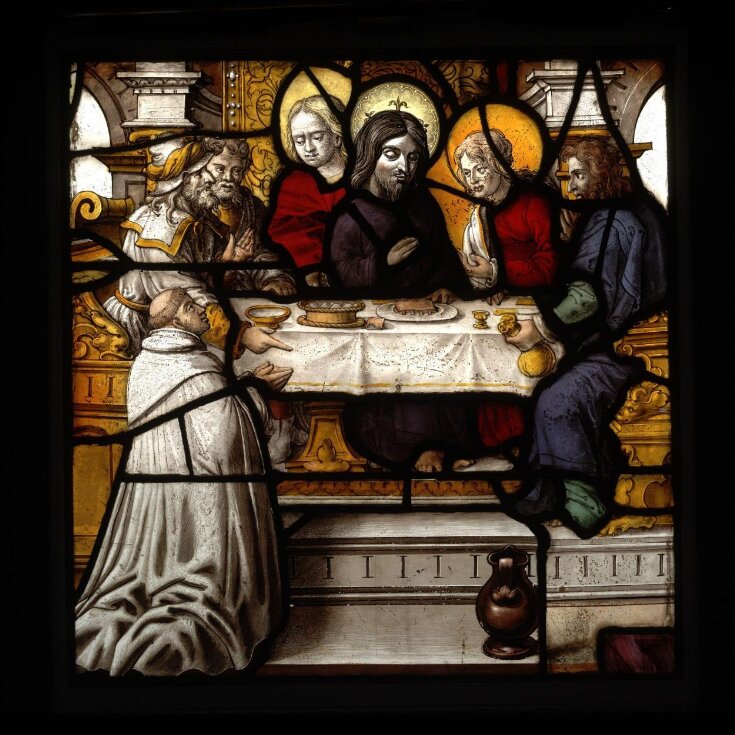 The Supper in the house of Simon, with a kneeling Premonstratensian canon top image