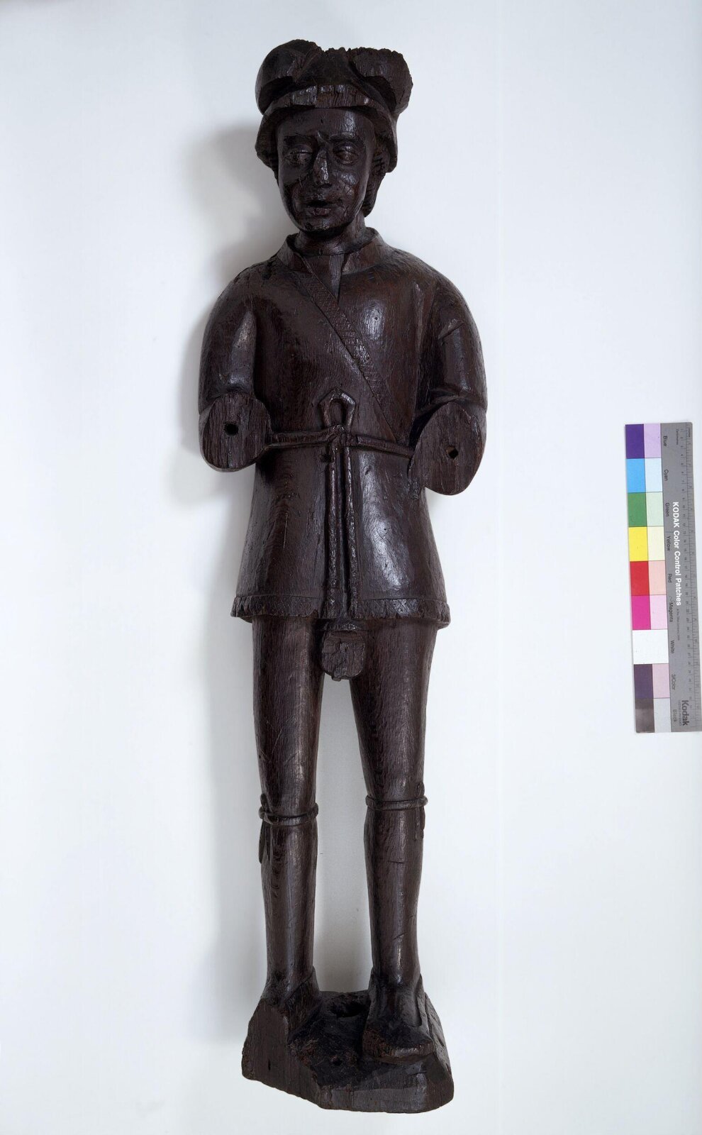 Standing man wearing a tunic and codpiece, ca. 1450 - ca. 1470