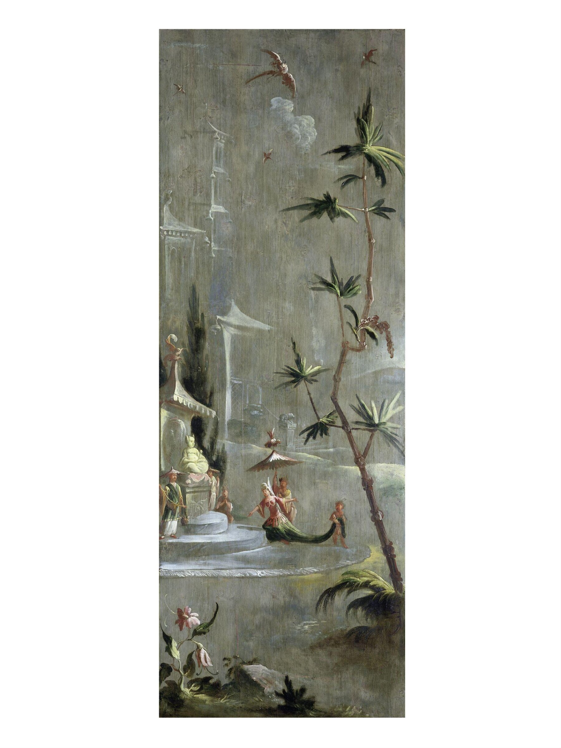 A Chinese Princess at a Shrine (one of eleven panels with Chinoiserie decoration), Robert Robinson, ca. 1696